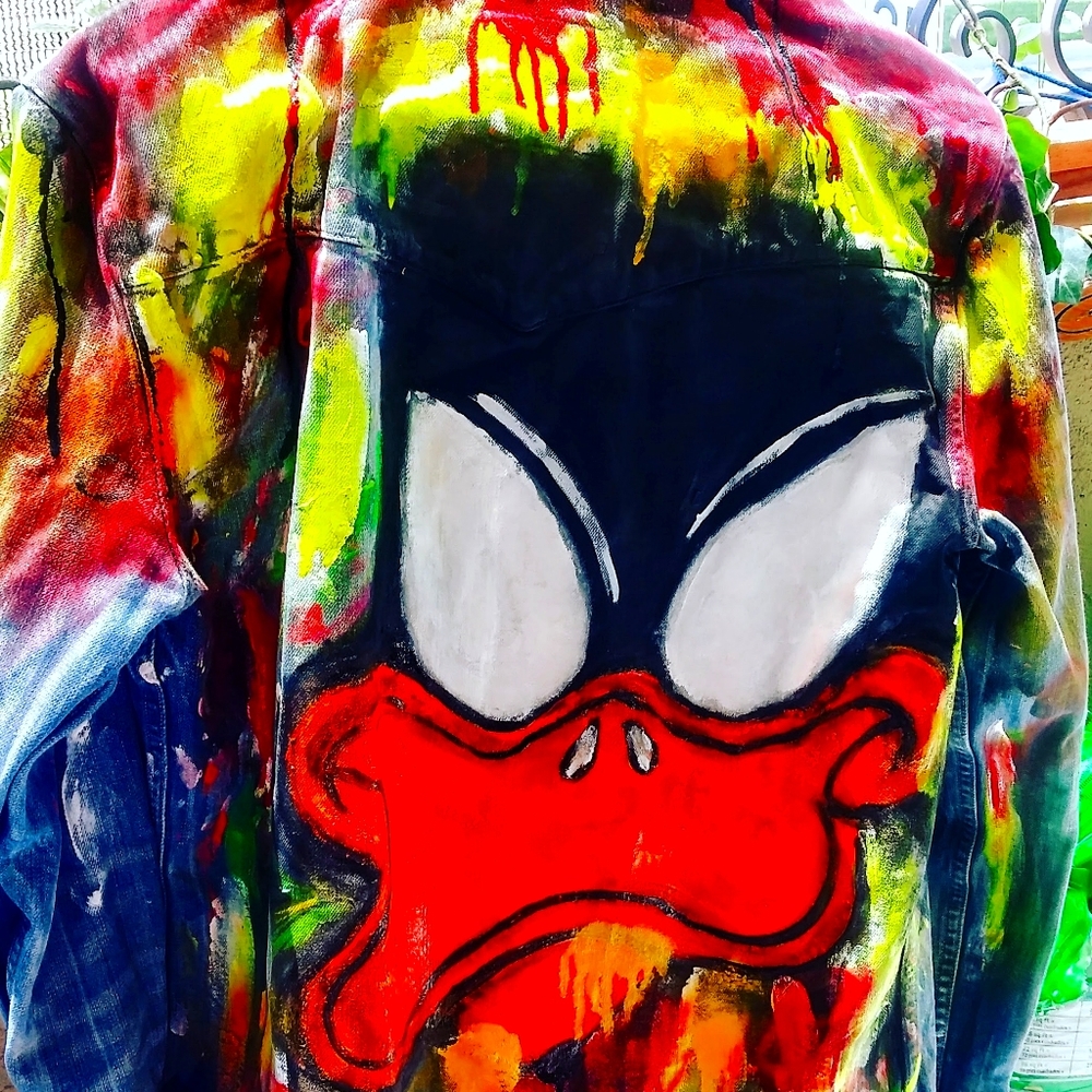 Custom hand painted mens jacked